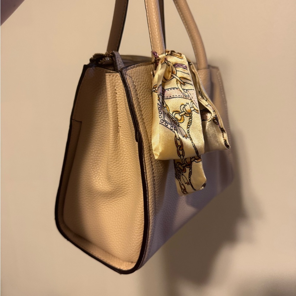 Aldo Beige, Purplish, and Cream Shoulder Bag